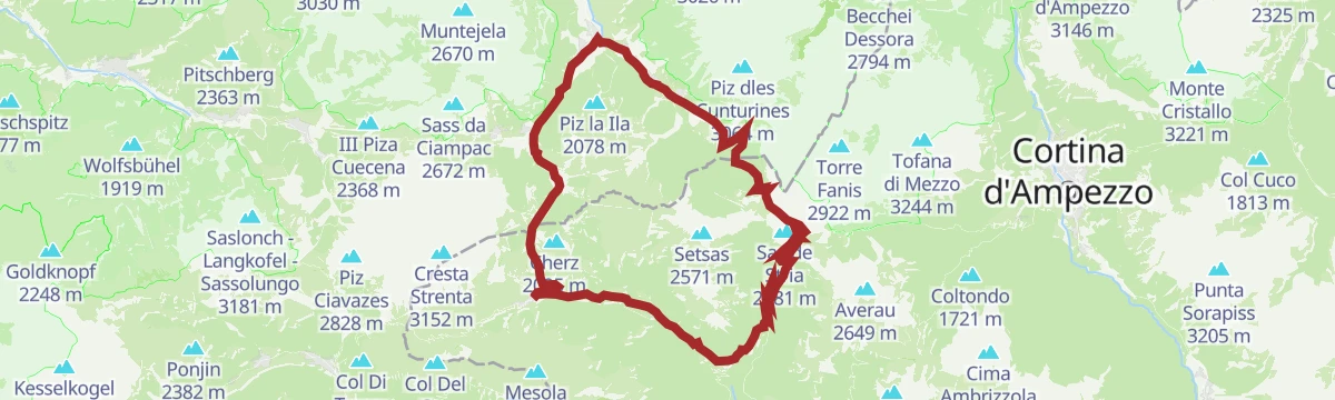 Route map: "Dolomites Bike Day"